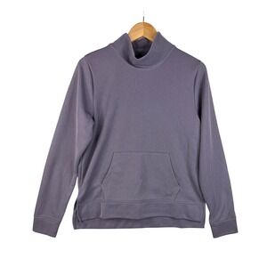 Under Armour Mock Neck Long Sleeve Sweatshirt size Small Purple